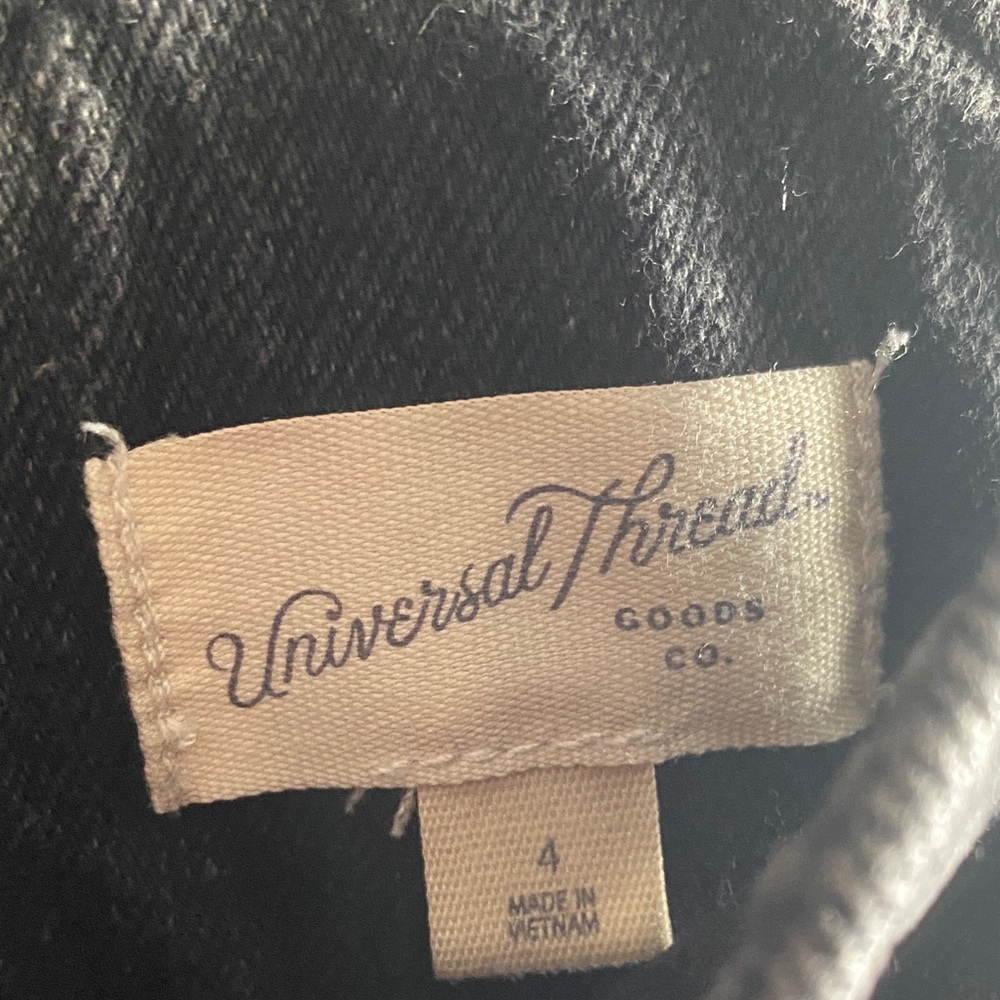 Universal Thread Women's Black Denim Overalls